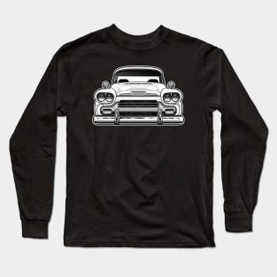 1958 Chevy Apache BW Long Sleeve T-Shirt